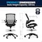 Flash Furniture Mesh Drafting Chair, Padded Arms, Black Mesh/Black Frame BL-LB-8801X-D-BLK-GG - alternate 2